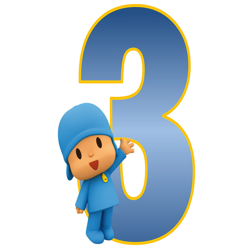 استند رومیزی تولد طرح عدد 3 مدل پوکویو کد 01