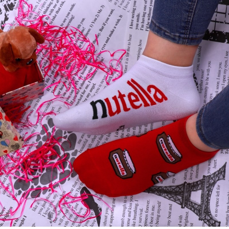 جوراب نوتلا تا به تا.جوراب نوتلا.جوراب طرح دار.جوراب تابه تا