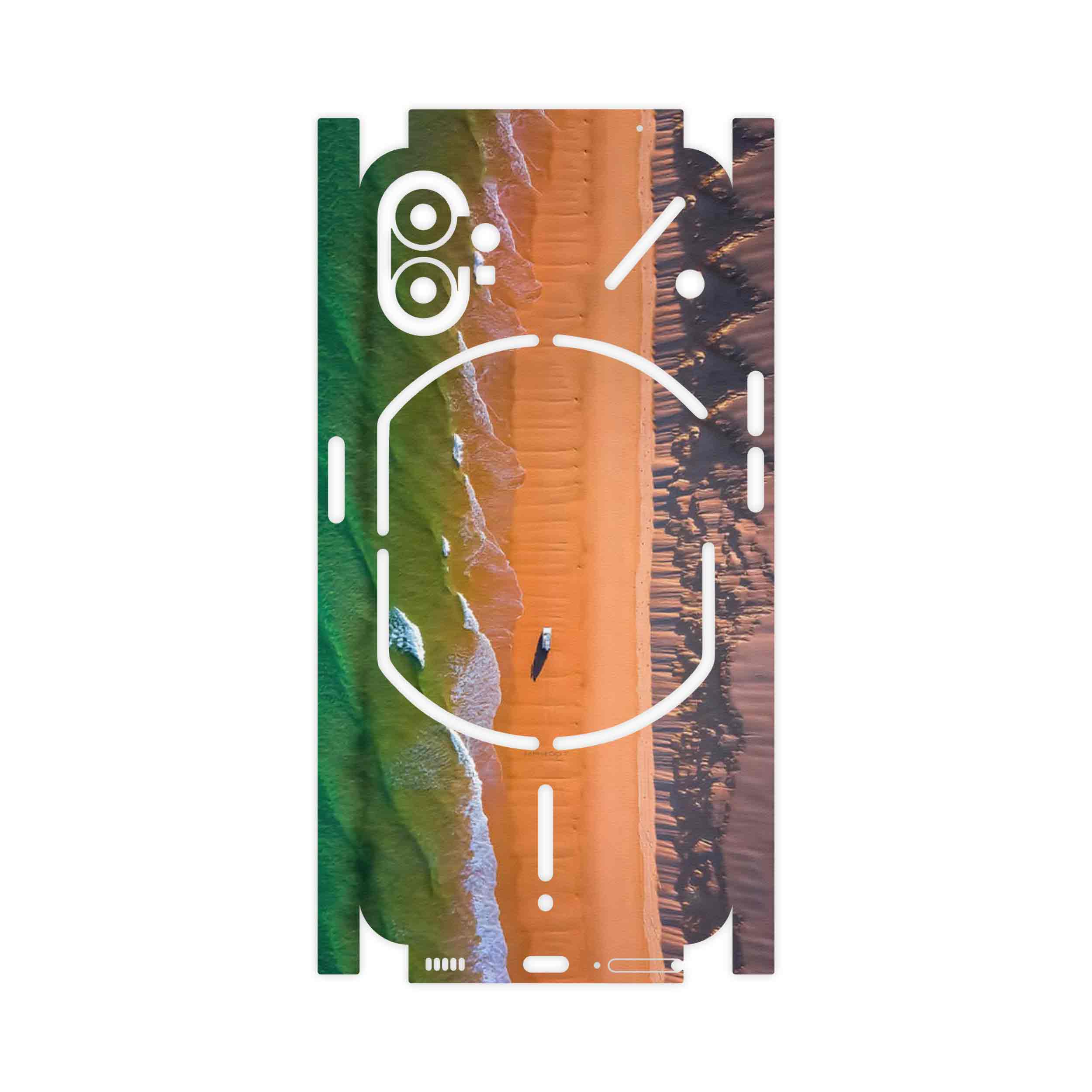 برچسب پوششی ماهوت مدل Beach and Green Sea-FullSkin مناسب برای گوشی موبایل ناتینگ Phone 1