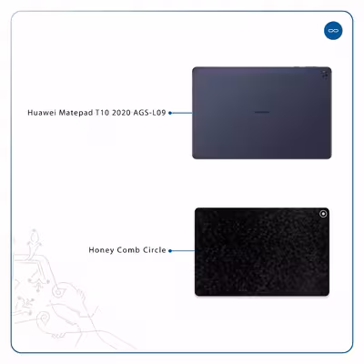 برچسب پوششی ماهوت مدل Honey-Comb-Circle مناسب برای تبلت هوآوی Matepad T10 2020 AGS-L09
