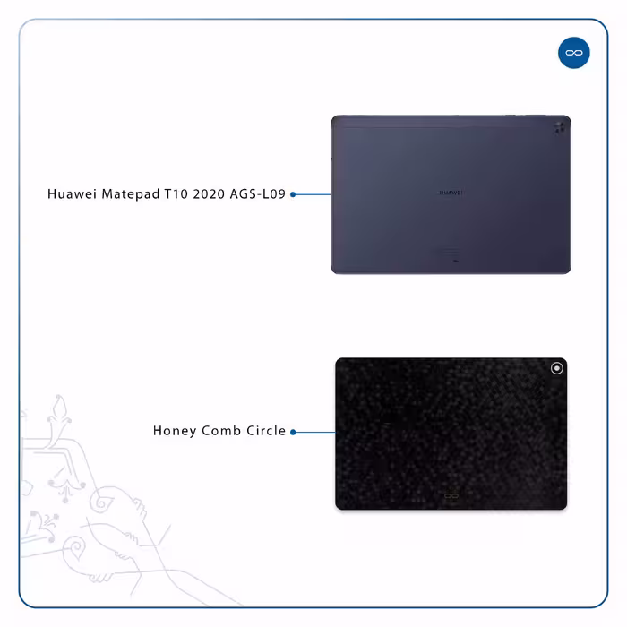برچسب پوششی ماهوت مدل Honey-Comb-Circle مناسب برای تبلت هوآوی Matepad T10 2020 AGS-L09