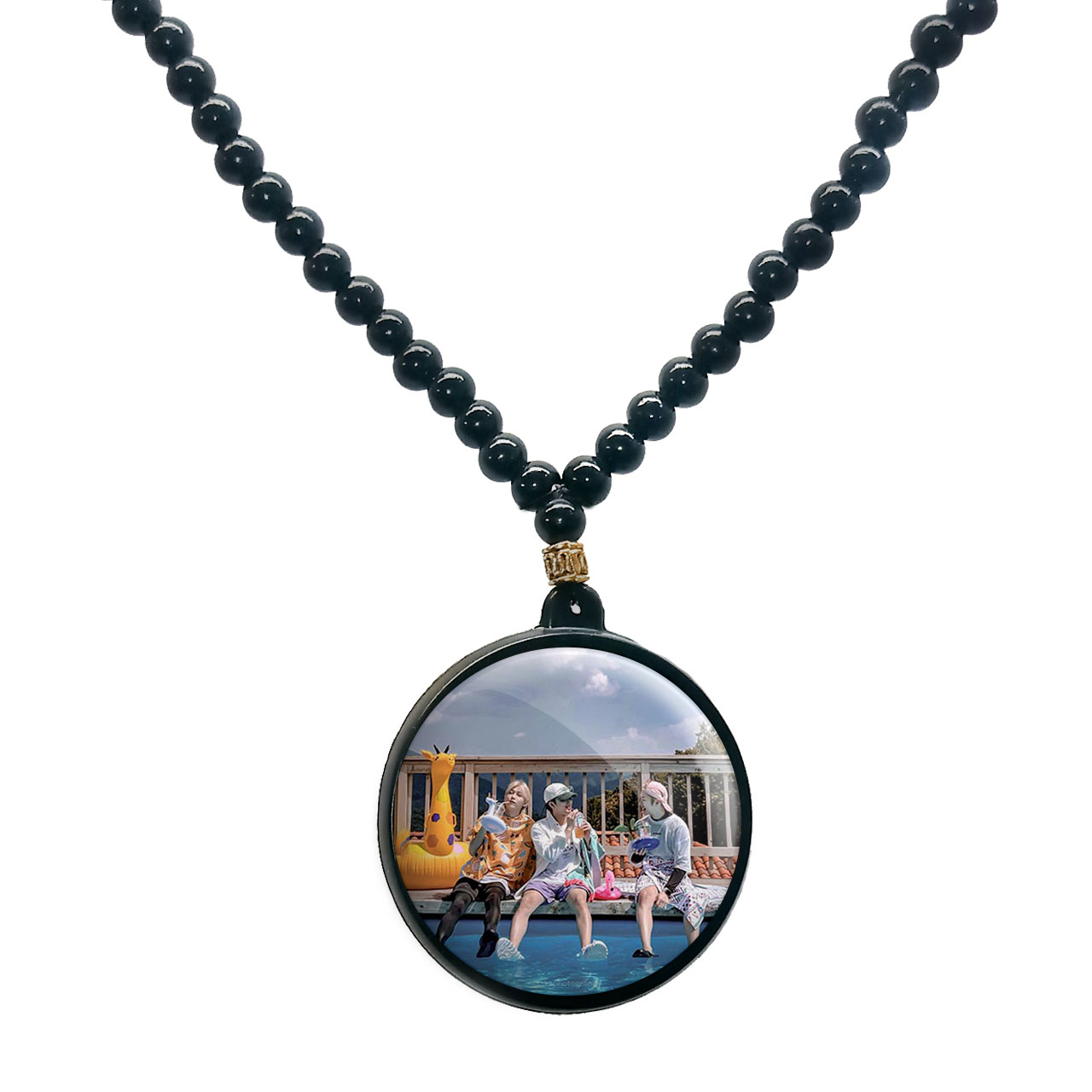 گردنبند پرمانه طرح straykids کد pmd.12312 مدل دو طرفه