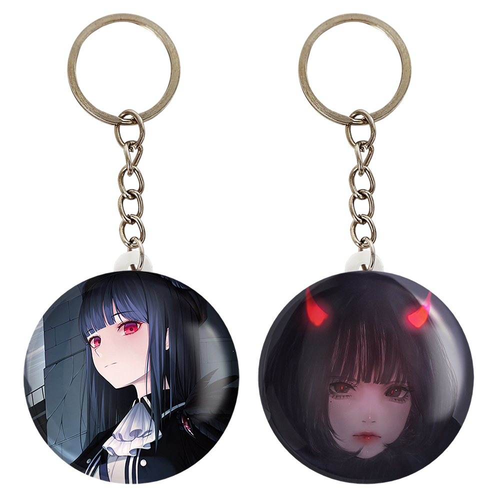 جاکلیدی خندالو مدل دختر انیمه ای کد 1808218087 مجموعه 2 عددی