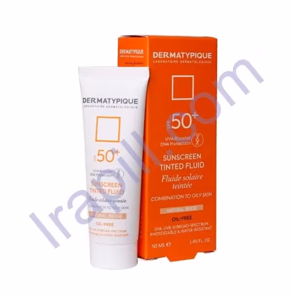 ضد آفتاب رنگی بژ طبیعی  SPF50 پوست چرب و مختلط درماتیپیک 50 میلی لیتر