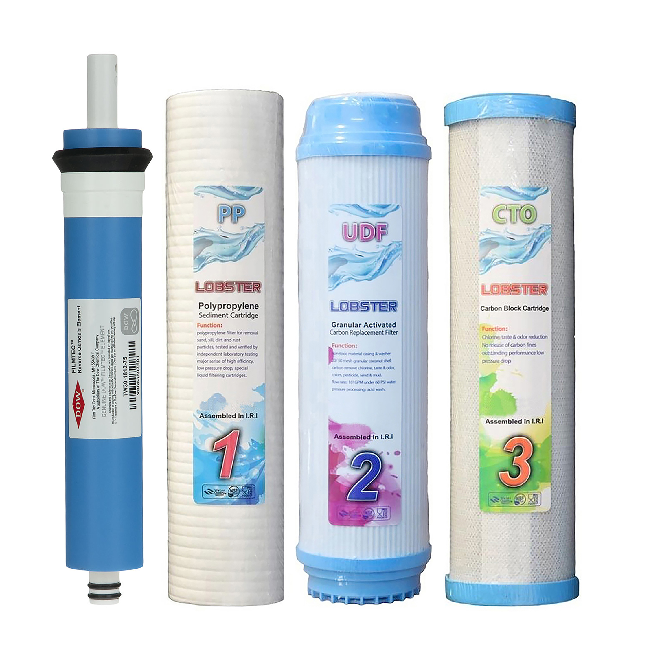 فیلتر دستگاه تصفیه کننده آب لابستر مدل L3F1 مجموعه 3 عددی به همراه فیلتر فیلمتک مدل ممبران