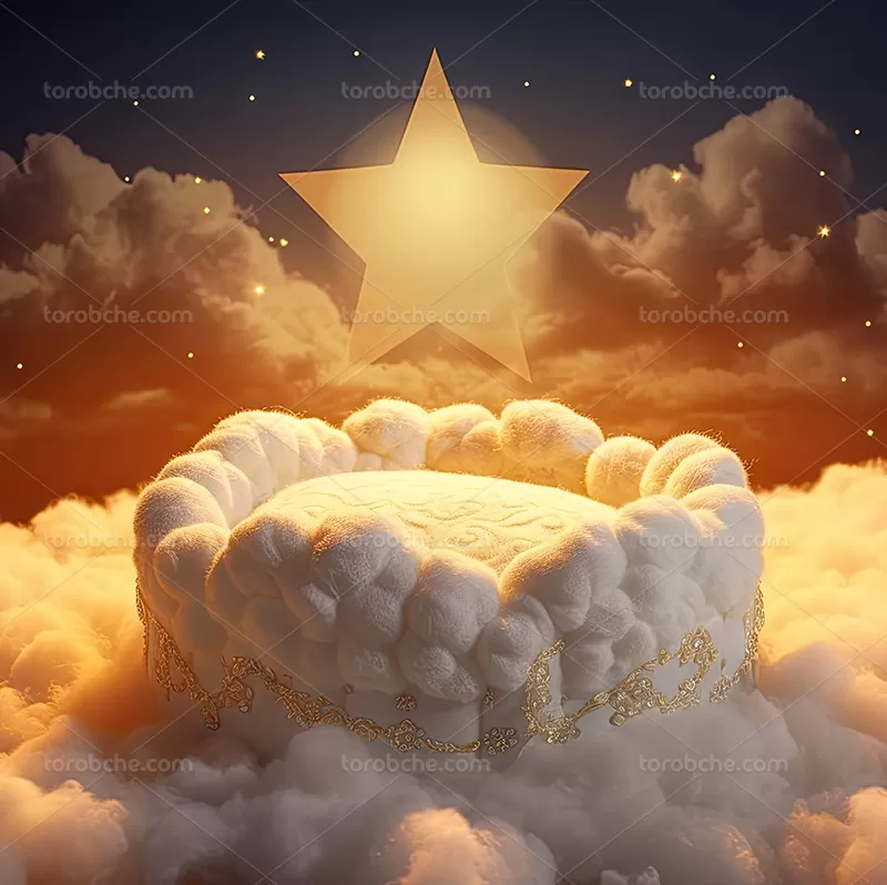 بک دراپ عکاسی نوزاد با ستاره | گرافیک با طعم تربچه