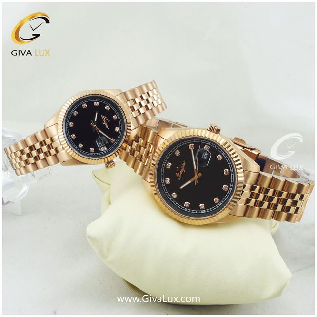 ساعت مچی اورجینال ست یونیک رزگلد | رزگلد| مشکی| کد رفرنس S513