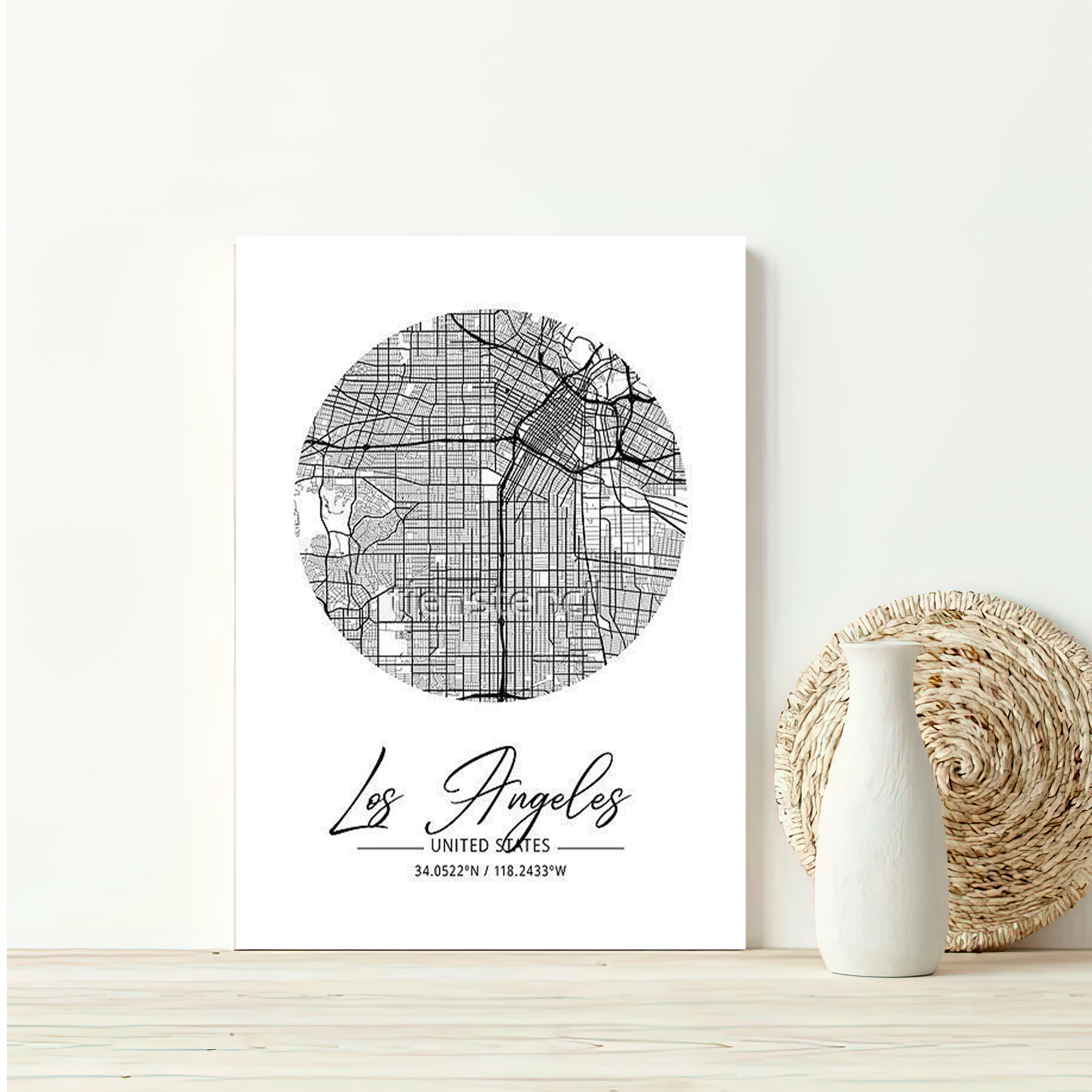 تابلو شاسی گلاک مدل آرت طرح نقشه لاس وگاس کد FC8