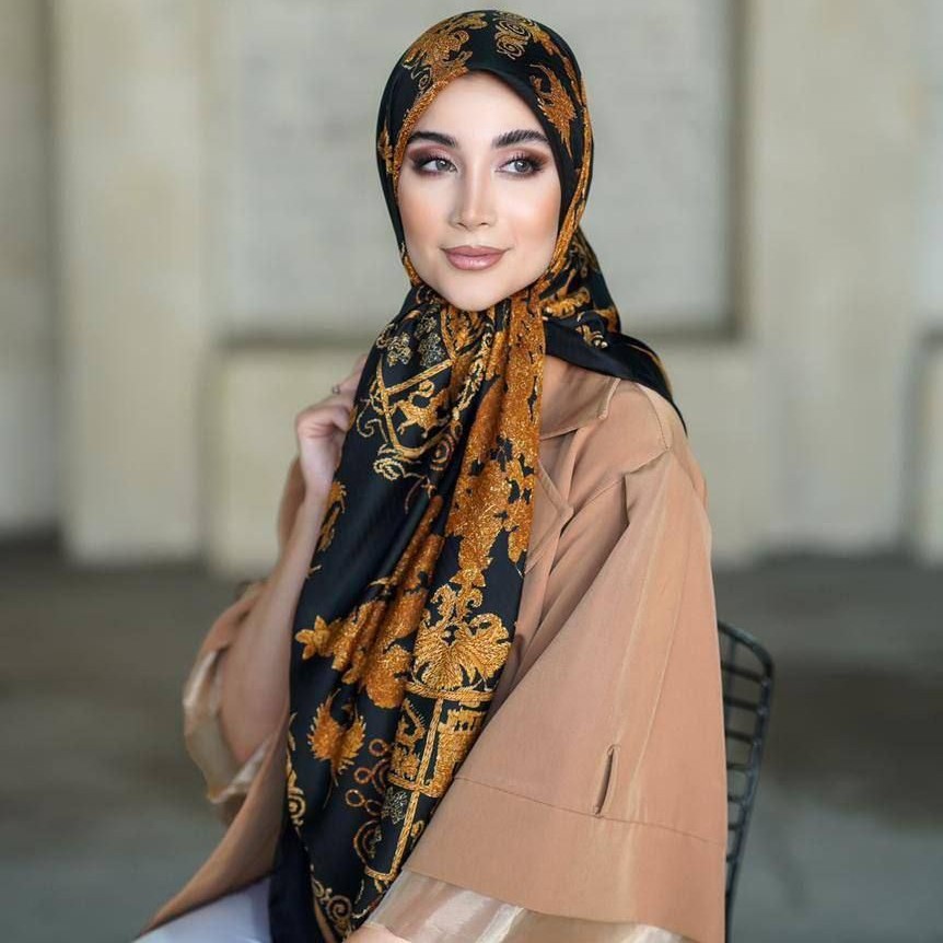 روسری نخ ابریشم توییل مجلسی