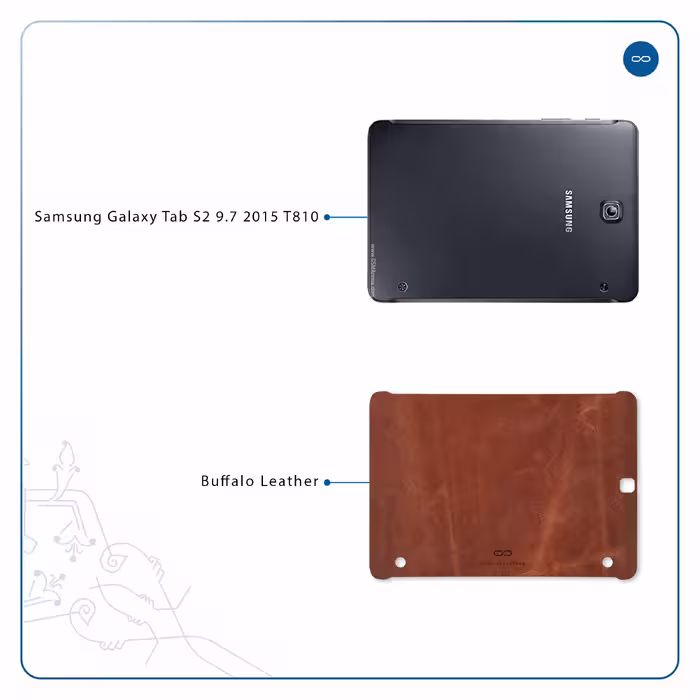 برچسب پوششی ماهوت مدل Buffalo-Leather مناسب برای تبلت سامسونگ Galaxy Tab S2 9.7 2015 T810