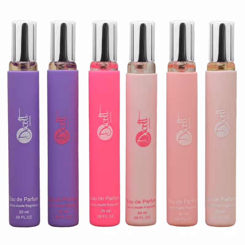 عطر جیبی زنانه دکلت مدل VIOLET حجم 20 میلی لیتر مجموعه 6 عددی