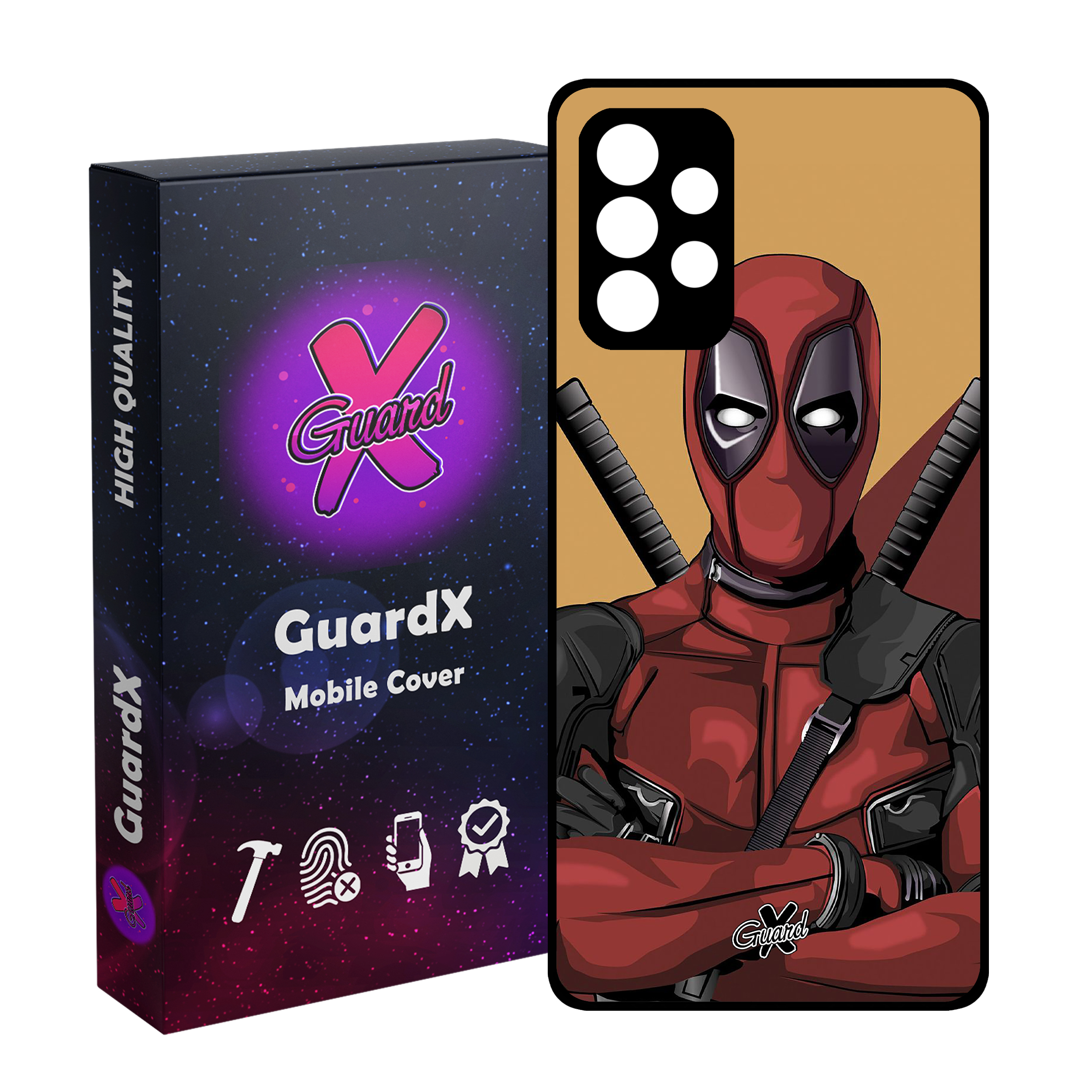 کاور گارد ایکس طرح Dead Pool مدل Glass10091 مناسب برای گوشی موبایل سامسونگ Galaxy A13 4G