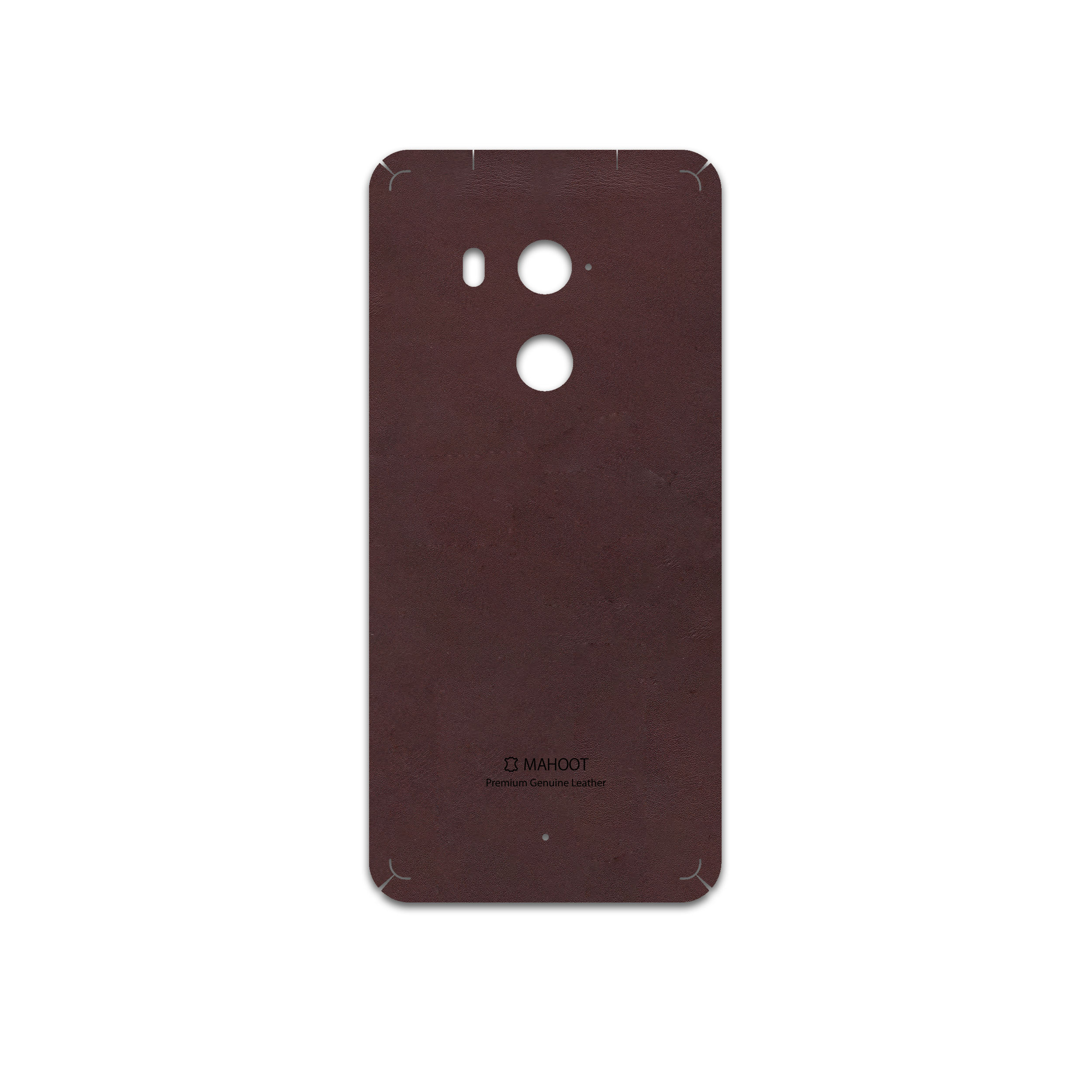 برچسب پوششی ماهوت مدل Matte-Dark-Brown-Leather مناسب برای گوشی موبایل اچ تی سی U11 Plus