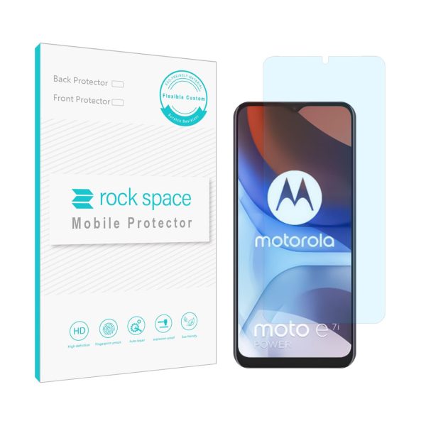 گلس موتورولا Moto E7i Power مدل نانو هیدروژل آنتی بلو برند راک اسپیس کد S