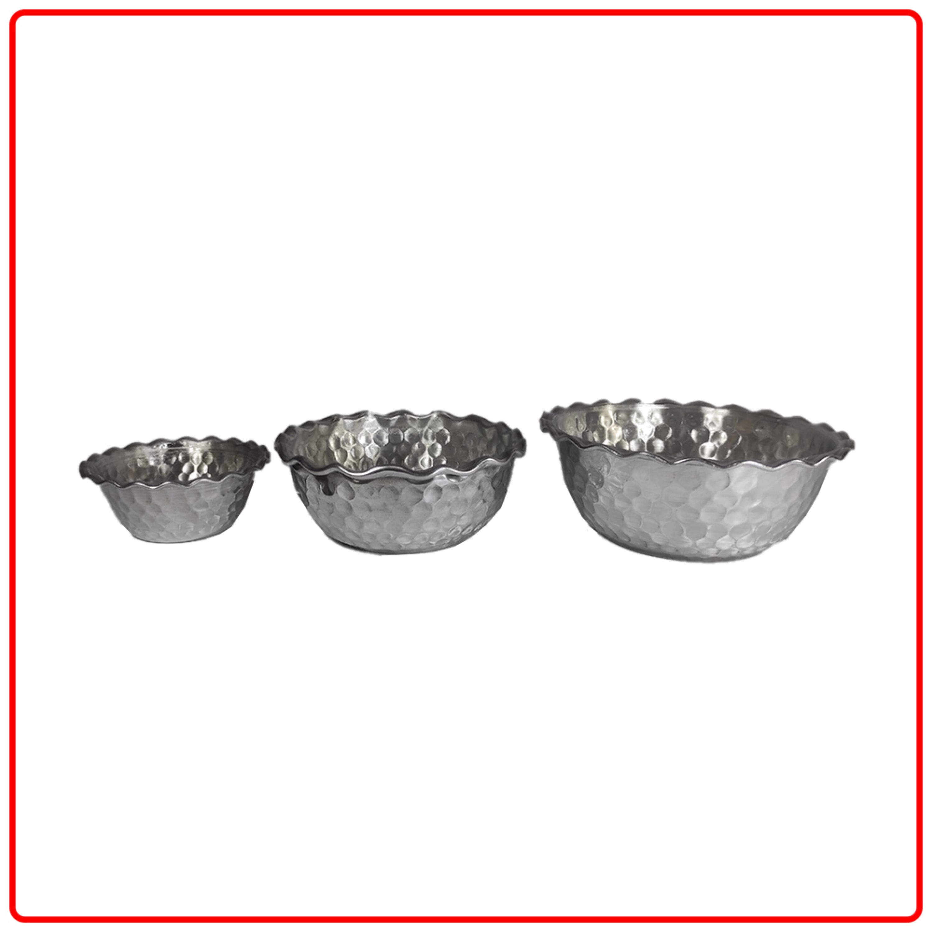 سرویس 6 تایی کاسه کنگره دار روی طرح چکشی سایز متوسط