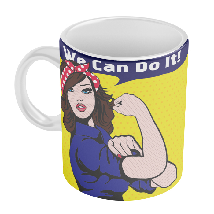 ماگ مدل قدرت زنانه طرح we can do it