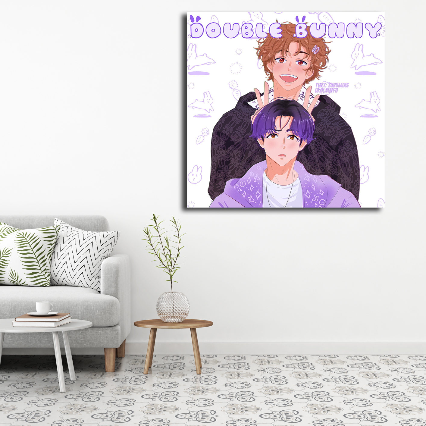 تابلو شاسی مدل taekook fanart کد 21