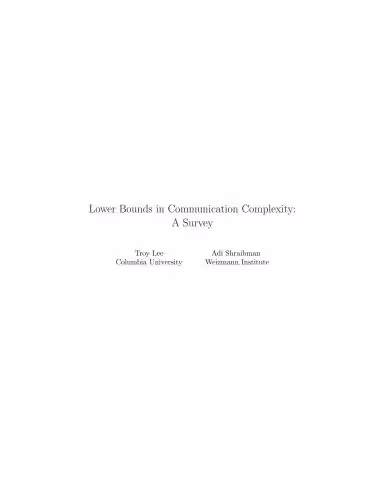 خرید و دانلود نسخه کامل کتاب Lower Bounds in Communication Complexity: A Survey