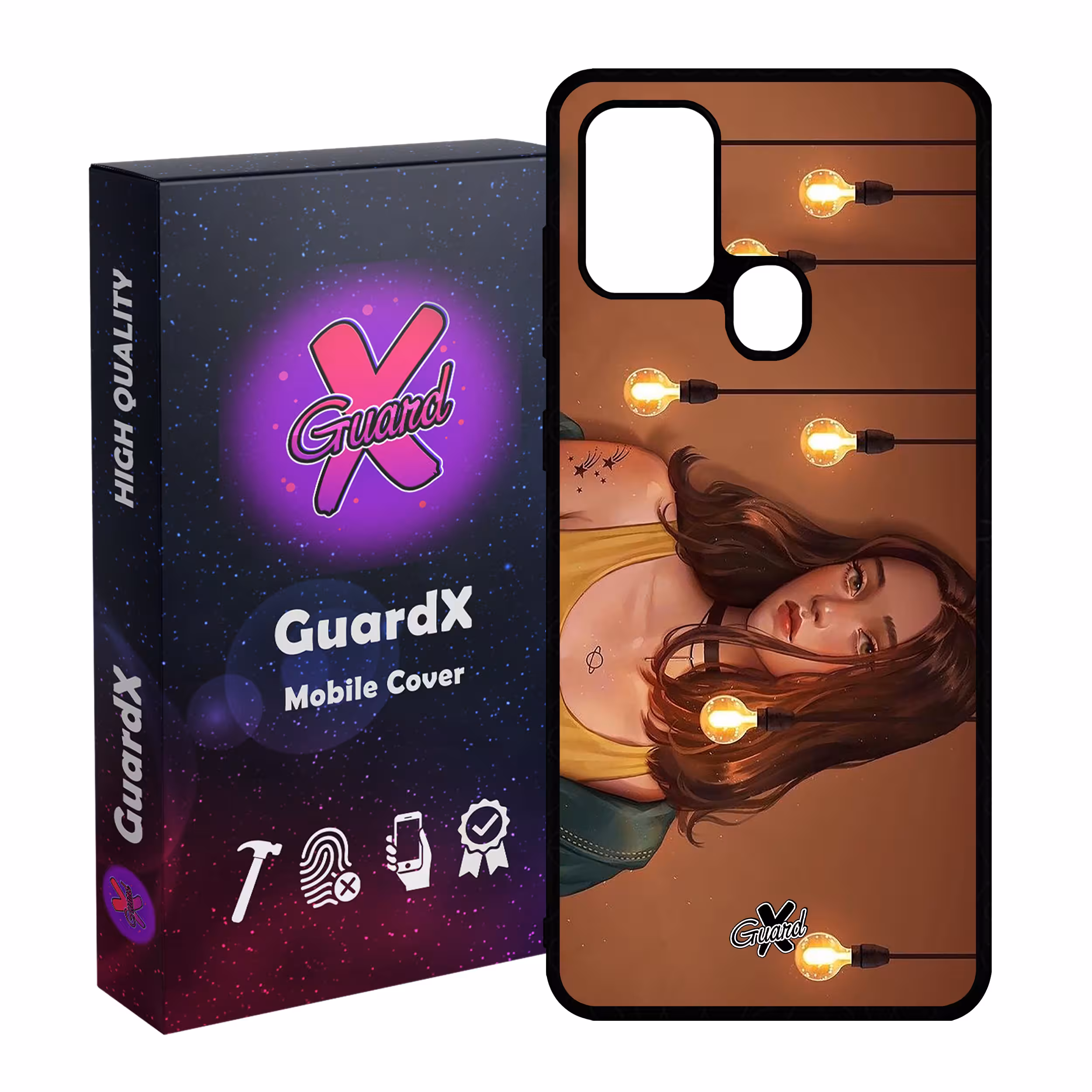 کاور گارد ایکس طرح Girl مدل Glass10034 مناسب برای گوشی موبایل سامسونگ Galaxy A21s