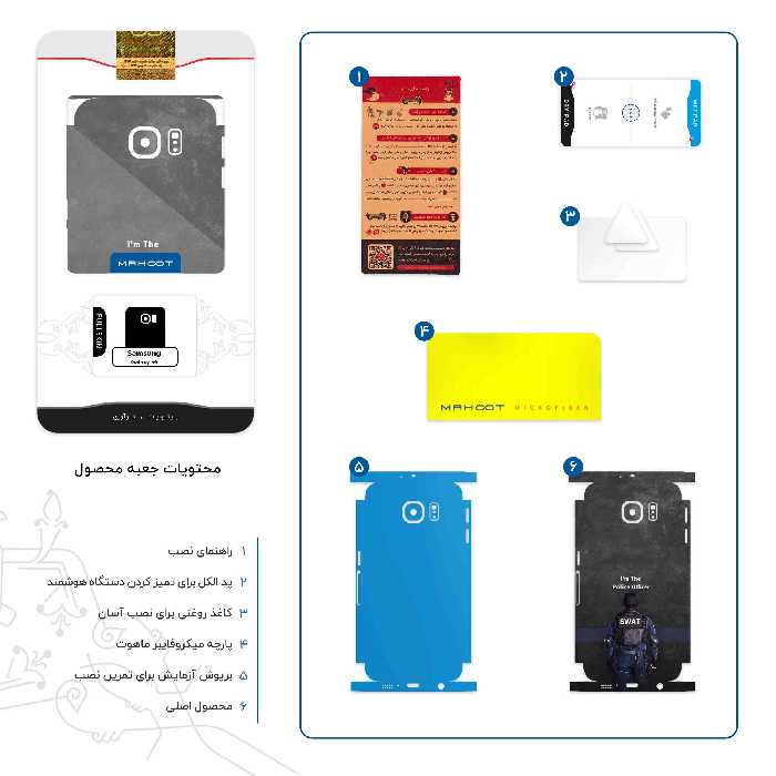 برچسب پوششی ماهوت مدل Police Officer-FullSkin مناسب برای گوشی موبایل سامسونگ Galaxy S6
