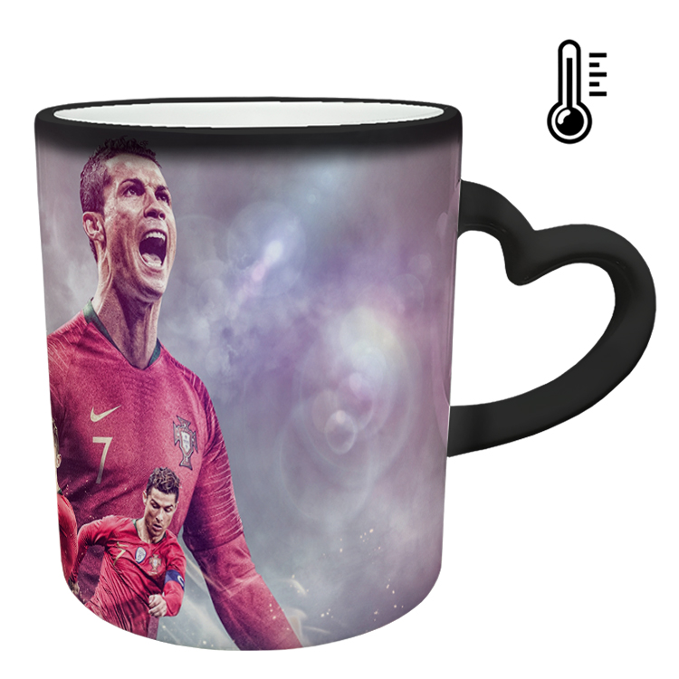 ماگ حرارتی مدل دسته قلبی اکلیلی طرح رونالدو کد 7