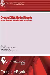 خرید و دانلود نسخه کامل کتاب Oracle Dba Made Simple: Oracle Database Administration Techniques