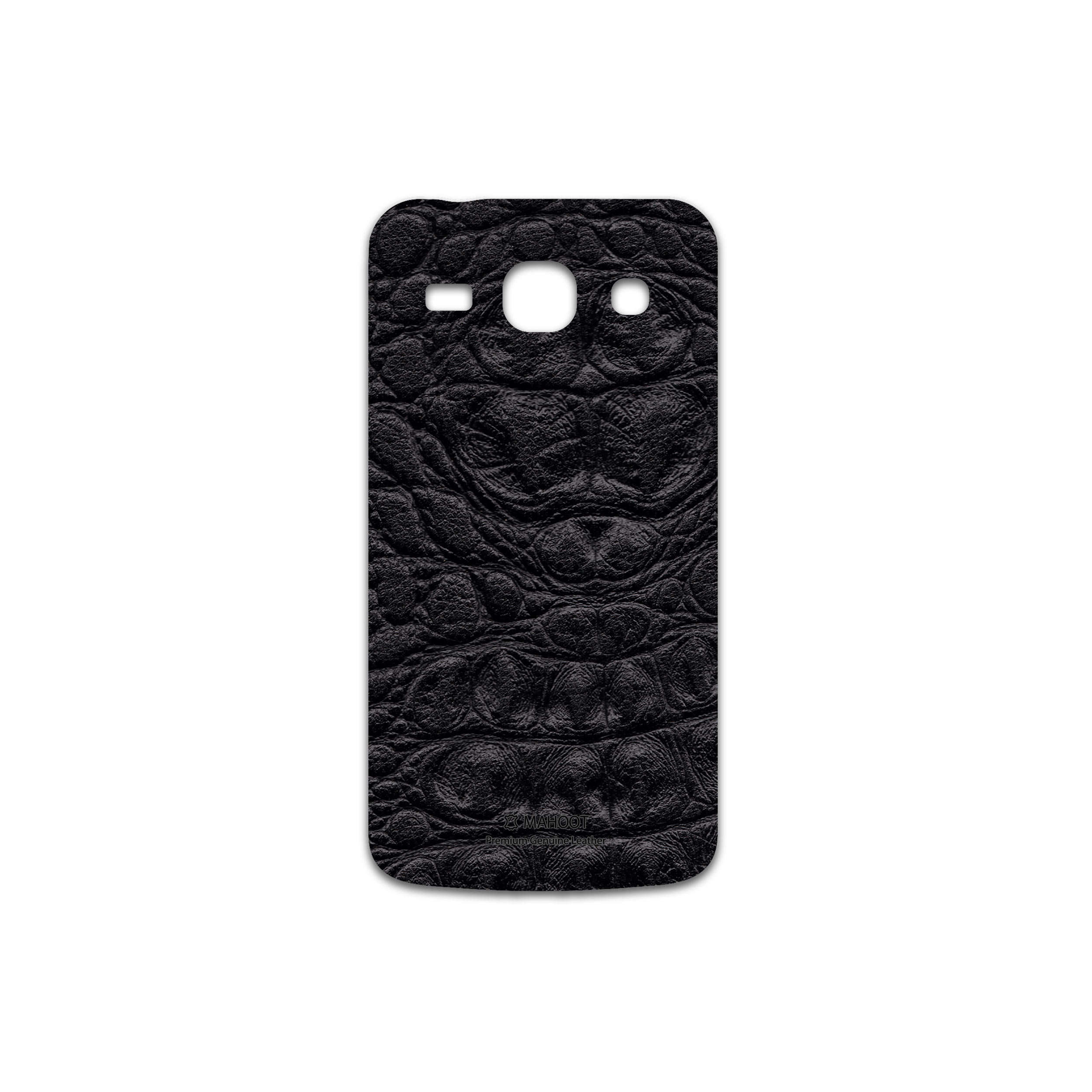 برچسب پوششی ماهوت مدل Black-Crocodile-Leather مناسب برای گوشی موبایل سامسونگ Galaxy Star 2 Plus