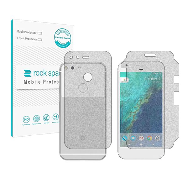 گلس صفحه نمایش و پشت گوشی گوگل Pixel مدل نانو هیدروژل مات برند راک اسپیس کد MS