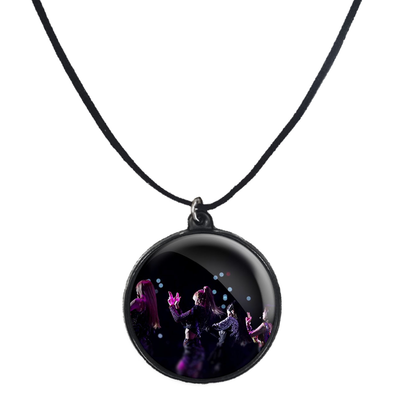 گردنبند پرمانه طرح بلک پینک کد pmb.18032 مدل دو طرفه