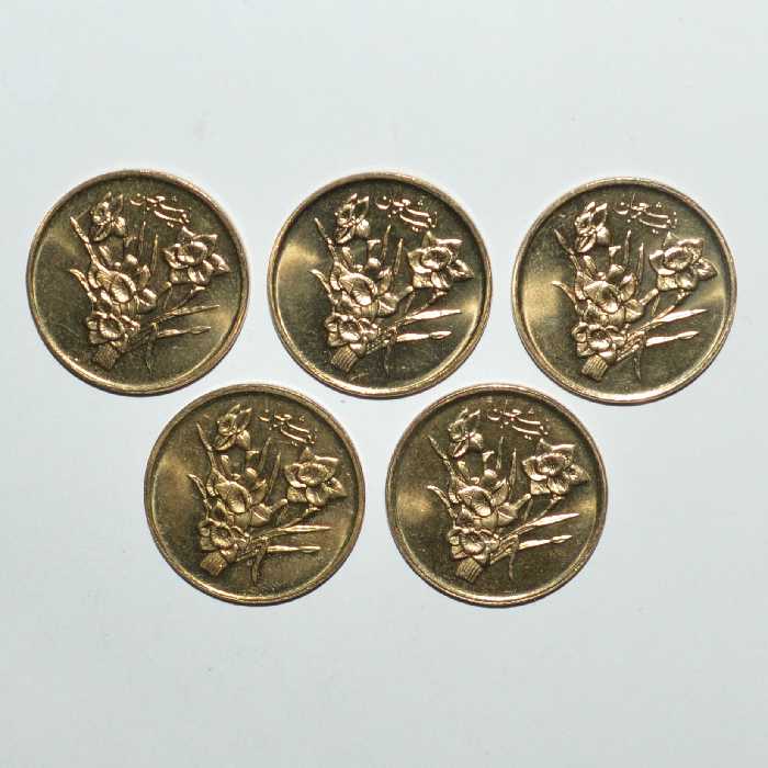 سکه تزیینی 1000 ریال مدل نیمه شعبان مجموعه 5 عددی 