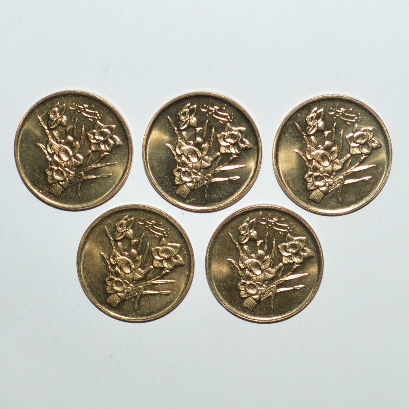 سکه تزیینی 1000 ریال مدل نیمه شعبان مجموعه 5 عددی 