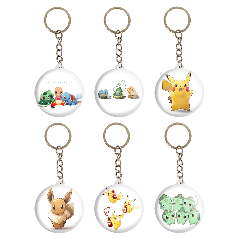 جاکلیدی خندالو مدل انیمه پوکمون کد 952A مجموعه 6 عددی