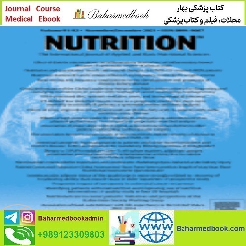 Nutrition Volume 81 to 92 2021 TRUE PDF price 4€ - کتاب پزشکی بهار