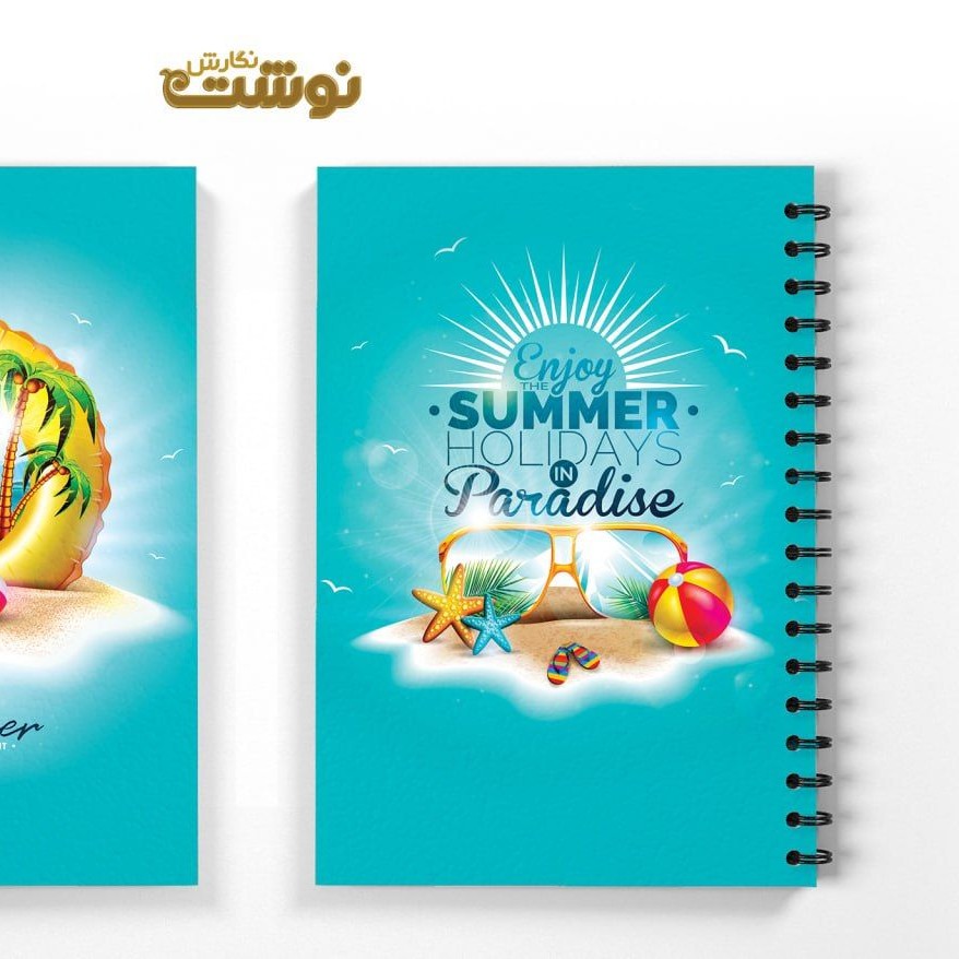 دفتر 100برگ خطدار طرح تابستان
