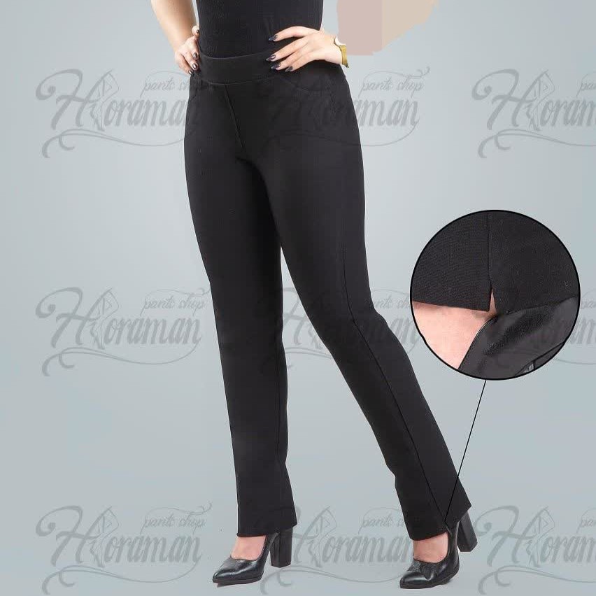شلوار راسته چاکدار جنس پاندا نخ ترک قد95