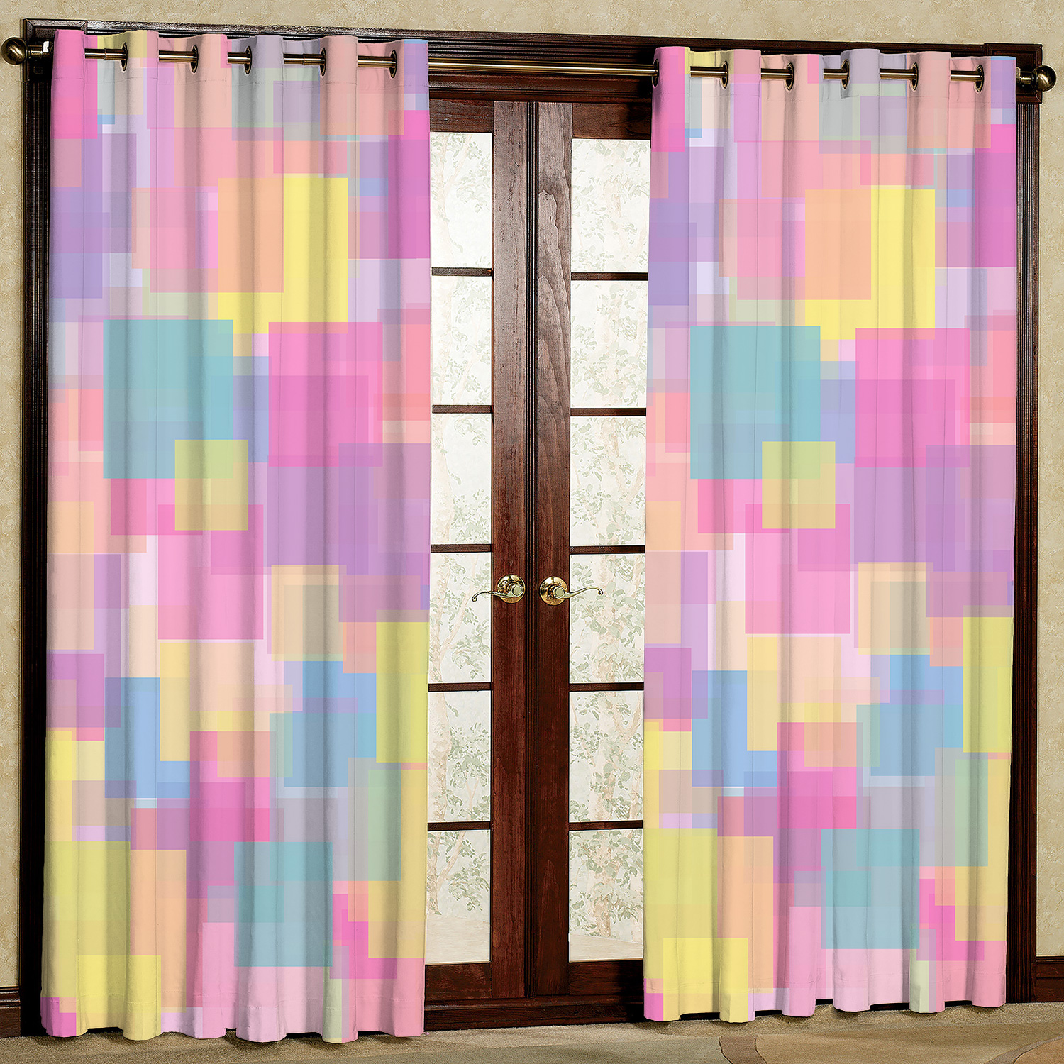 پرده مدل مربع مخمل پانچی کد 4830 سایز 140x200 سانتی متر