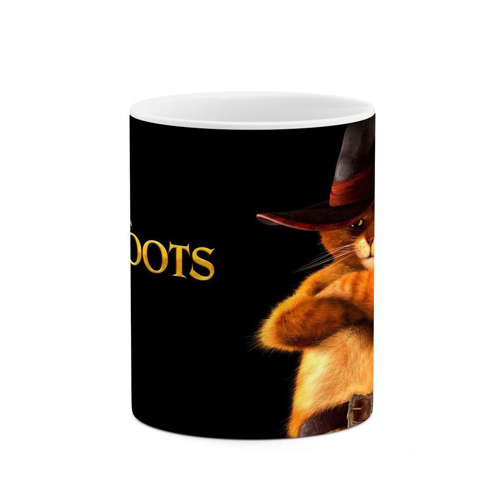 ماگ طرح انیمیشن گربه چکمه پوش  مدل mgp15756