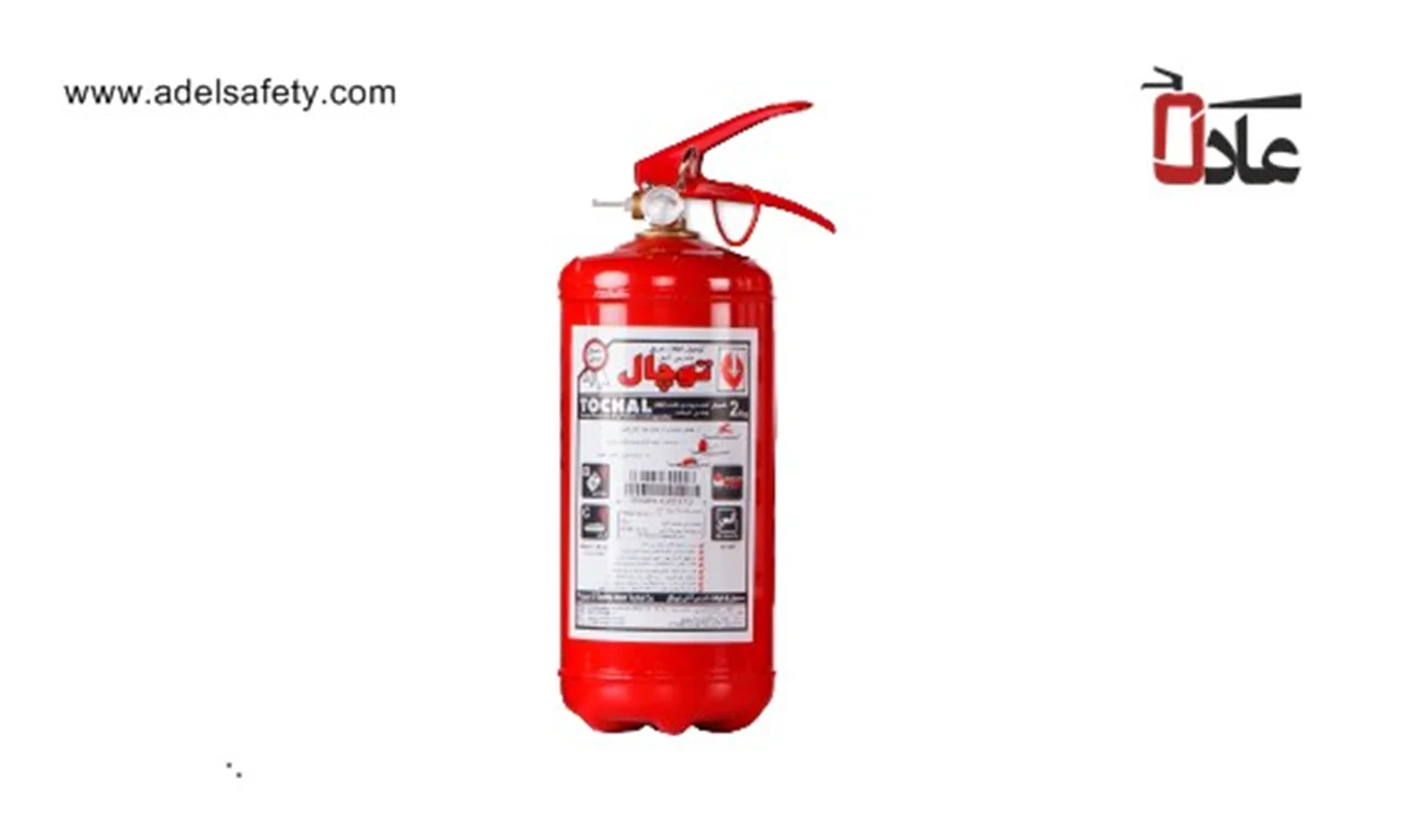کپسول آتش نشانی پودر و گاز BCE توچال 2 کیلوگرمی
