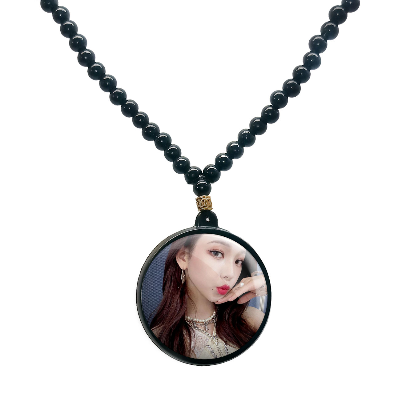 گردنبند پرمانه طرح aespa کد pmd.18477 مدل دو طرفه