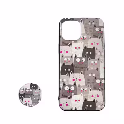 کاور طرح CAT مناسب برای گوشی موبایل اپل IPHONE 11 PRO به همراه پایه نگهدارنده