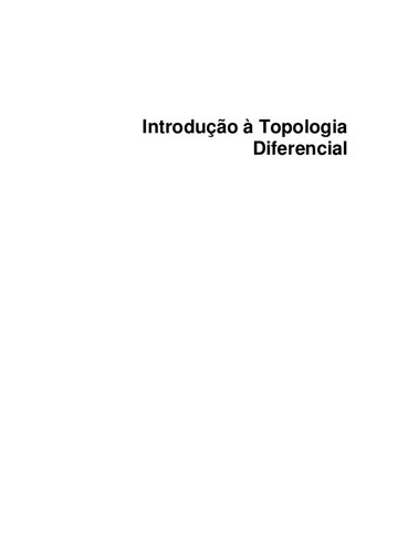 خرید و دانلود نسخه کامل کتاب Introdução à Topologia Diferencial