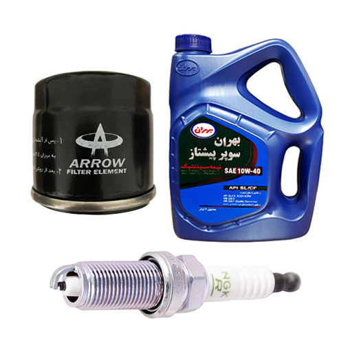 خرید شمع تک پلاتین انژکتوری NGK ژاپن  فیلتر روغن پراید آرو روغن موتور بهران سوپر پیشتاز 10W-40 SL چهار لیتری | اتوموبی