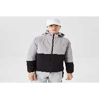 کاپشن خاکستری مردانه مانتو بلوکی رنگ کلاهدار Lacoste