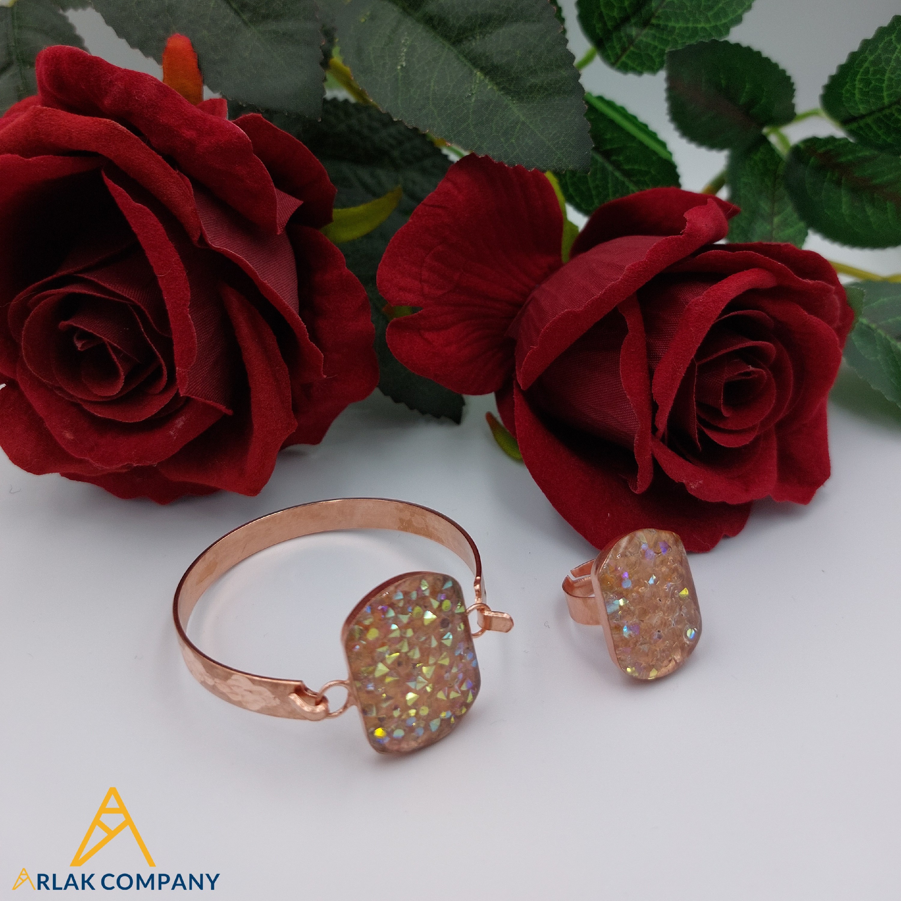 ست دستبند و انگشتر  مسی زنانه 3