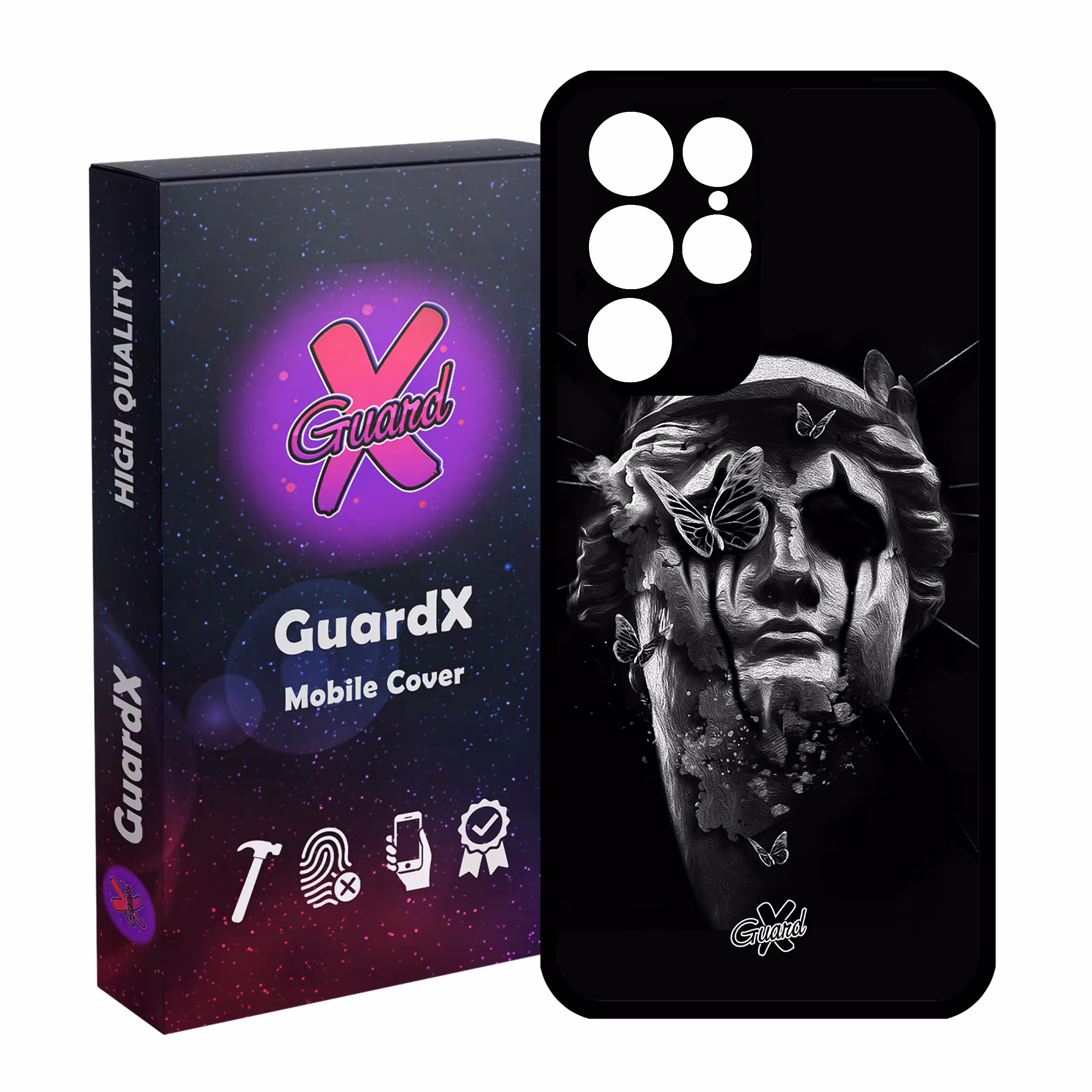 کاور گارد ایکس طرح مرد مدل Glass10278 مناسب برای گوشی موبایل سامسونگ Galaxy S22 Ultra