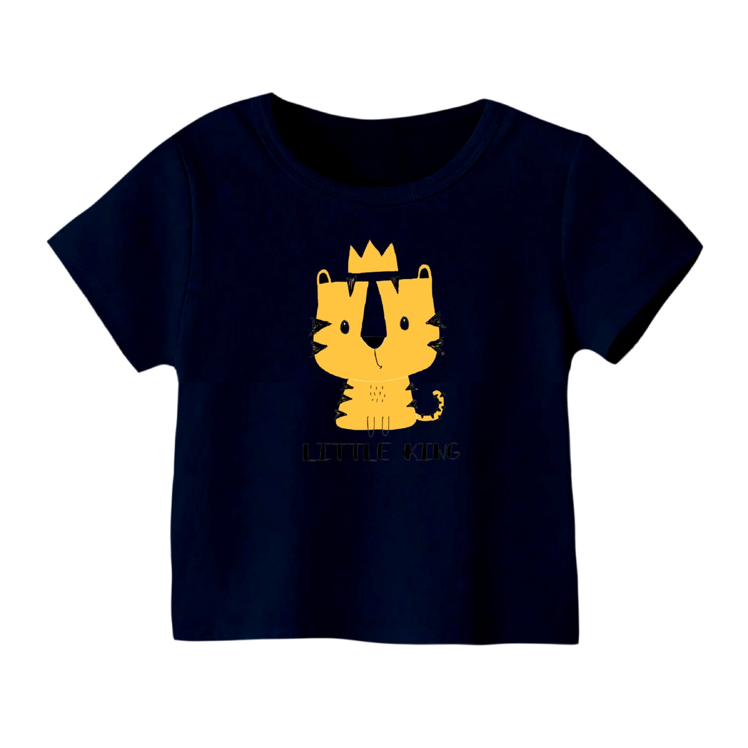 تی شرت آستین کوتاه بچگانه مدل ببر‌ کد 24 رنگ سورمه ای