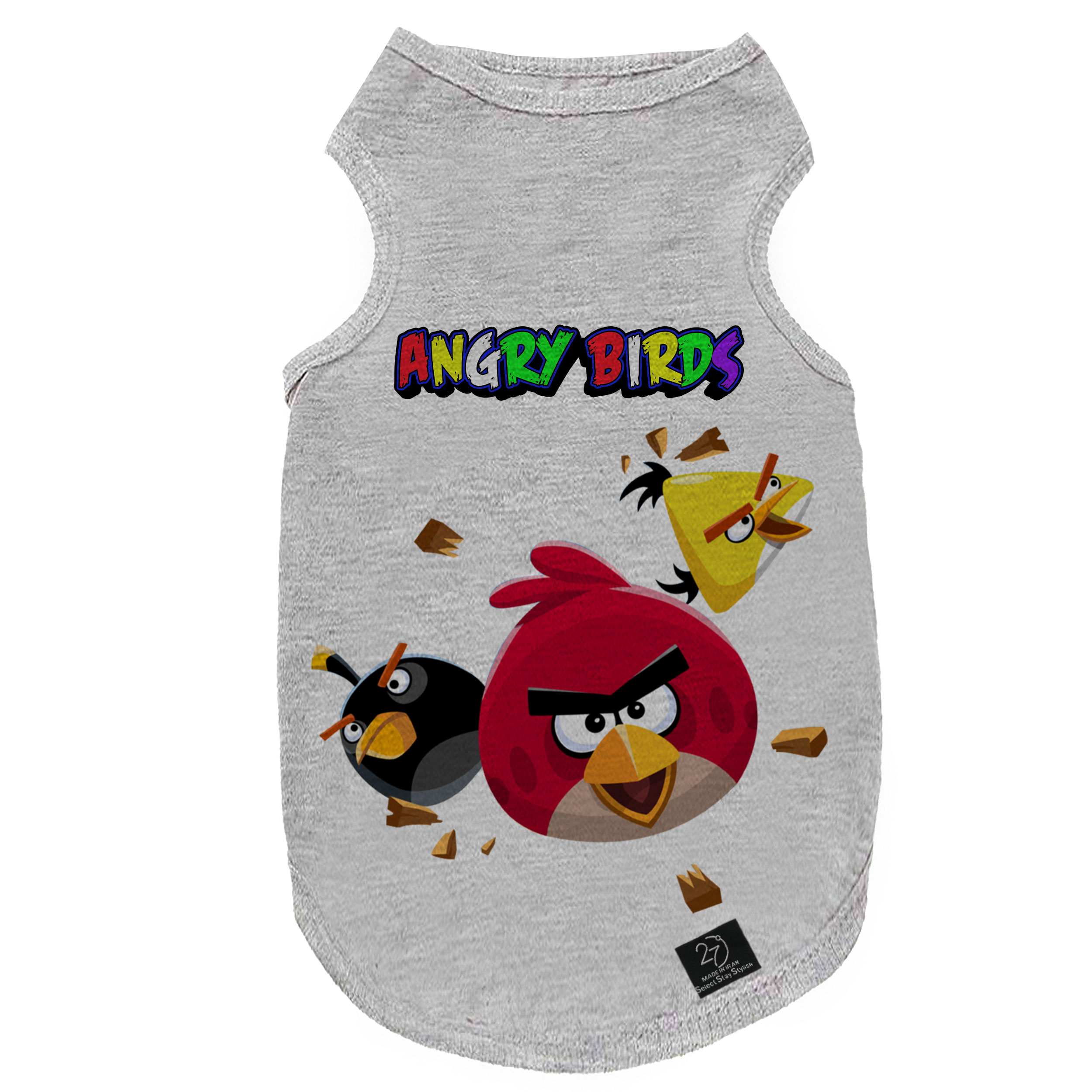 لباس سگ و گربه 27 طرح Angry Birds Fly کد MH366 سایز S