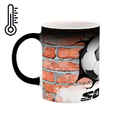 ماگ حرارتی کاکتی طرح توپ فوتبال مدل mgh12436