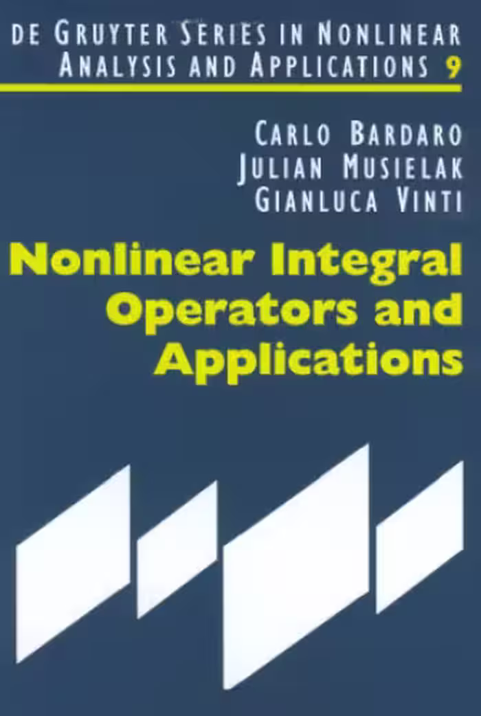 خرید و دانلود نسخه کامل کتاب Nonlinear integral operators and applications