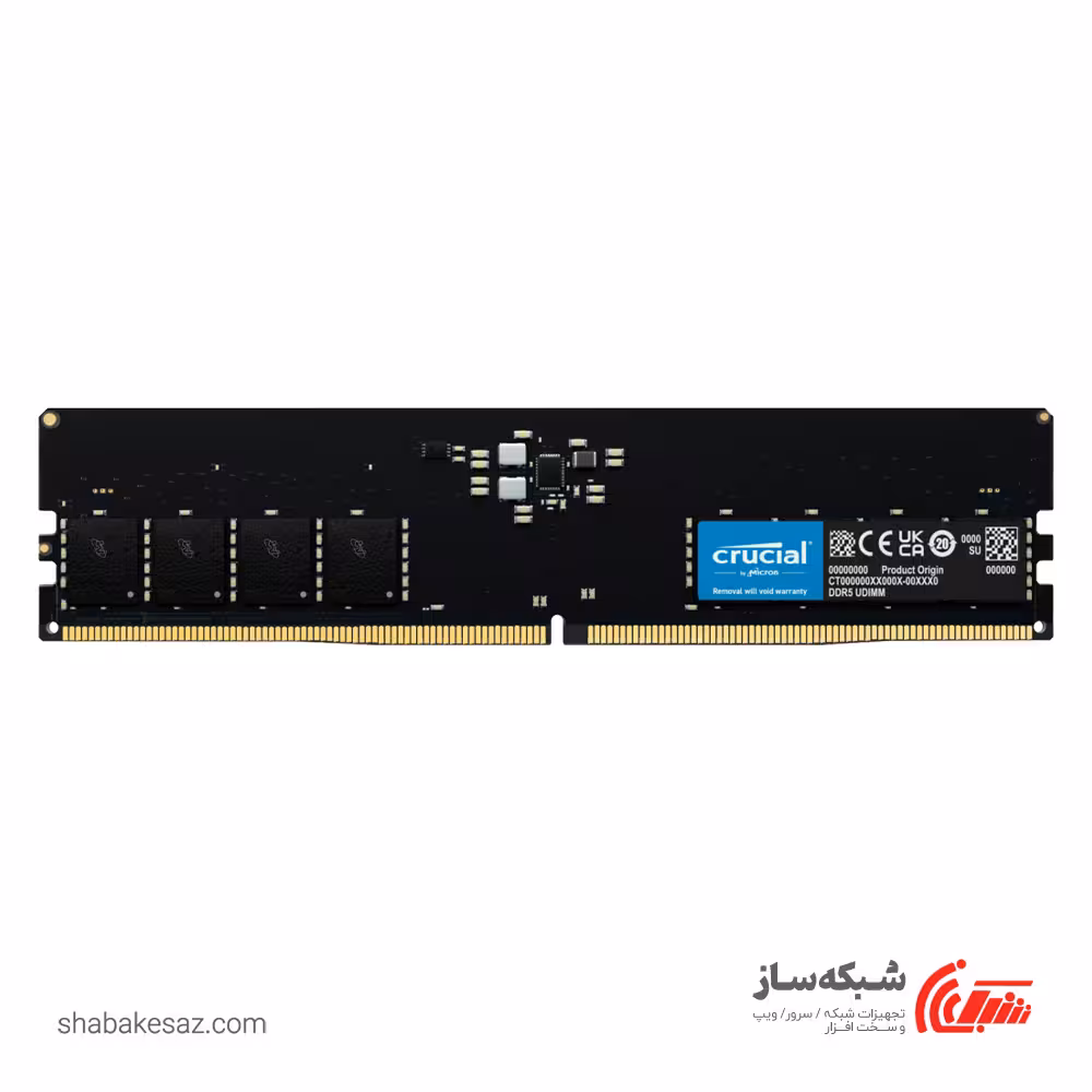 قیمت و خرید رم کامپیوتر DDR5 کروشیال Crucial ظرفیت 16 گیگابایت 4800Mhz - شبکه ساز